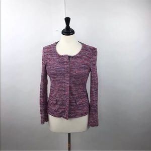 J Crew Blazer Micro Tweed Jacket Poppy Sz S